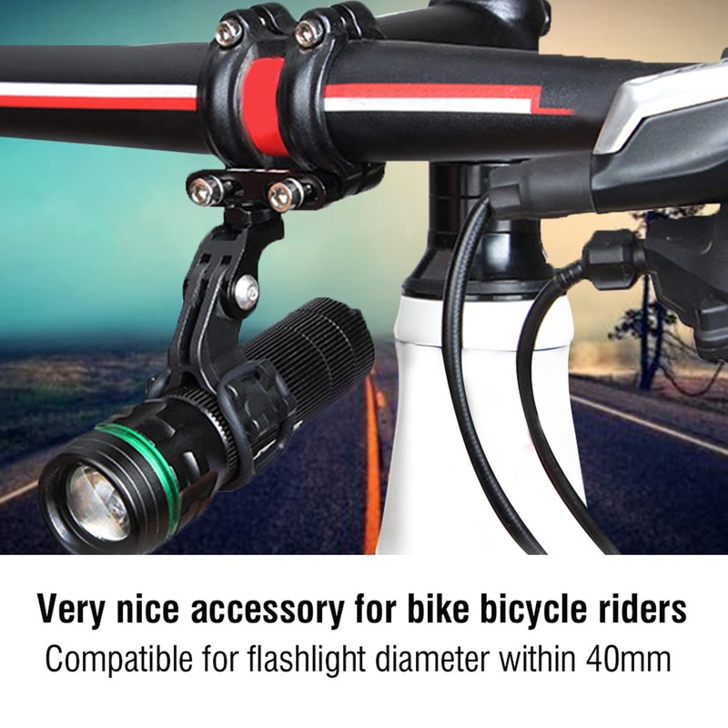 Alomejor Bicycle Light Torch Holder Clip Mount Bicycle Torch Holder