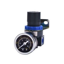 ZHONG AN Air Pressure Regulator-Air Control Vlave with Gauge with Bracket for AIR Compressor Tool Systems, 1/4" NPT