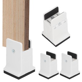 Hapivida Bed Risers, Pack of 4 Adjustable Table/Desk Chair Risers, Rubber Bed Frame Risers, Furniture Leg Risers with Screw Clamp (White)