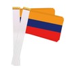 25 Packs Small Armenia Flags on Handheld Stick，Miniature Armenian Flag