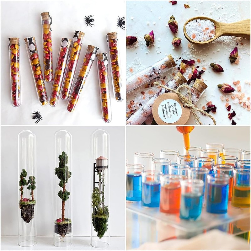 Samcos Test Tube PS Plastic Container Set of 10 with