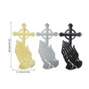 3PCS/Set Peaceful Praying Hands Wall Decor with Religious Cross Garden