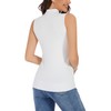 Fanvita - playera sin mangas con cuello alto para mujer,