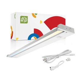 ASD Swivel LED Under Cabinet Lighting, 32 Inch 16W, Hardwired or Plug-in, 2700K/3000K/4000K, Hi/Low Switch, Rotatable Lens, Dimmable Linkable Under Counter Light for Kitchen, ETL & Energy Star