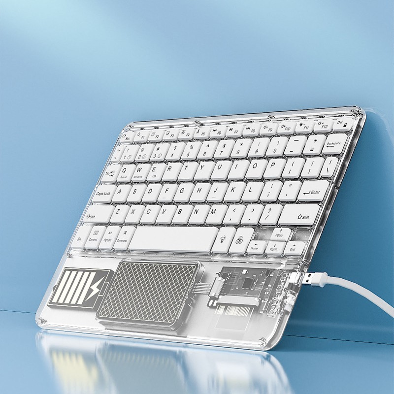 Wireless Bluetooth Keyboard Multifunctional Acrylic Keyboard for Windows for Android