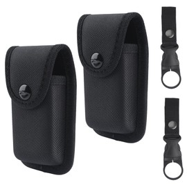 HOMMDECO EDC Waist Tool Storage Bag 2 PCS Tactical Molle Pouches Belt Storage Nylon Solid and Durable Fishing Hiking Camping Belt Bag with Snap Closures