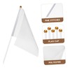 NUOBESTY White Blank Flags, 24pcs Hand Waving Flags Small DIY