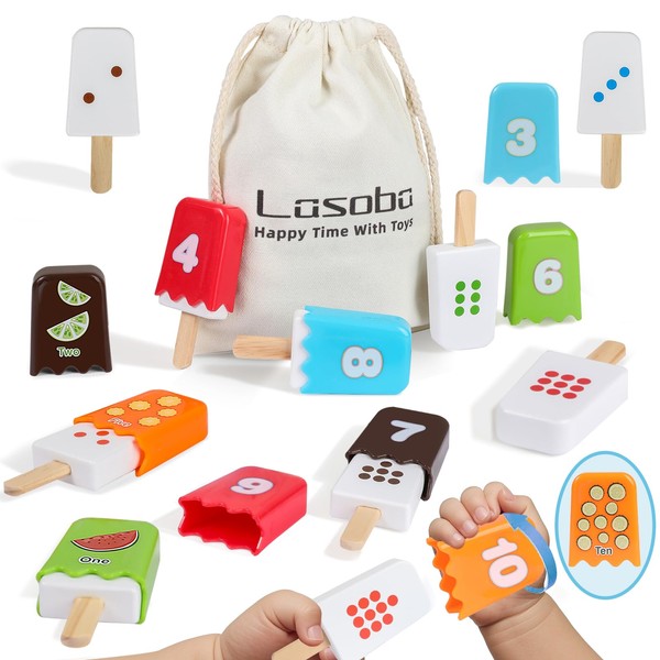 Lasoba 1-10 Number Matching Ice Cream Toy - 20 Pcs,