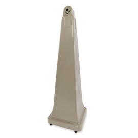 Rubbermaid Commercial Grounds-Keeper Cigarette Waste Collector, Pyramid, Plastic/Steel, Beige (257088BG)