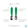 Bumkins Toddler Utensils, Kids Size Fork and Spoon Set, Silicone