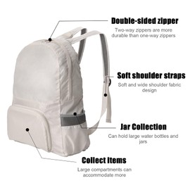 GWAWG Foldable Backpack Ultra Lightweight Unisex Daypack Outdoor Waterproof Hiking Backpack, khaki