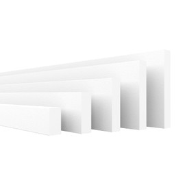 HEXIMO Flat Mouldings, XPS Styrofoam Drywall Flat Mouldings for Wall Ceiling End Strip, Wall Paneling, Frame Stucco, Wall Mouldings (Pattern HFL 5)