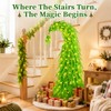 ENVEN Prelit Lime Green Whimsical Bendable Christmas Tree, 2-in-1 Dual