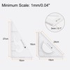sourcing map 2piece Triangle Ruler Square Set 27cm, 24cm 30/60