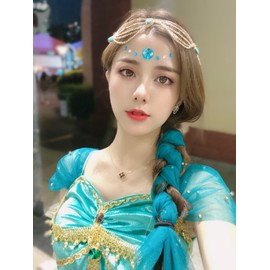 halloween costume Aladdin Jasmine Princess Clothes Halloween Costume Cosplay Costume Outfit L / 알라딘 자스민 공주 옷 할로윈 코스튬 코스프레 의상 복장 L