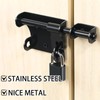 Gate Latch Bolt Lock with Padlock and Keys,Slide Gate Latch