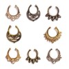 Aoyoho 8pcs Fake Septum Clicker Nose Hoop Ring Non Piercing
