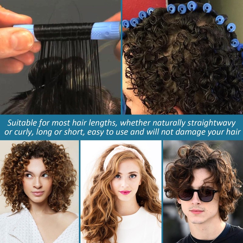 60 pieces permanent hair curls, small size, curlers, short hair,