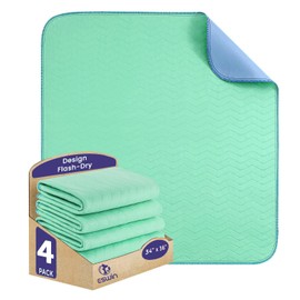Washable Underpads,Super Absorbency Reusable Bedwetting Incontinence Pads for Kids, Adults, Elderly, and Pets - Waterproof Protective Pad for Couch, Sofa, Floor,Bed (500 Washes)