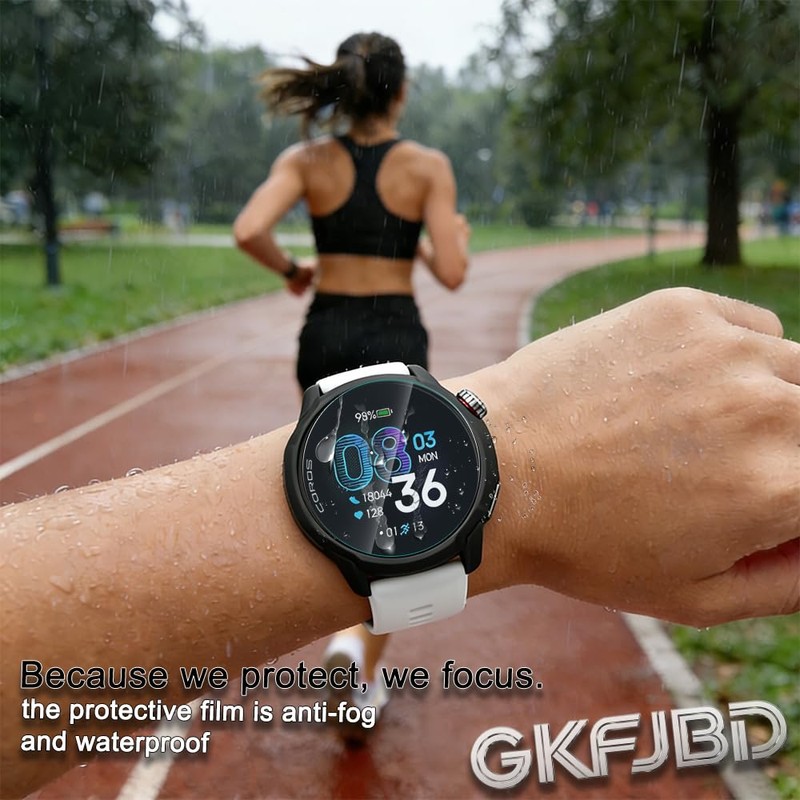 GKFJBD Compatible for Coros Pace 4 Screen Protector & Case，HD