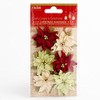 4.5cm Medium Mixed Colour Poinsettia Christmas Flower Card Making Craft