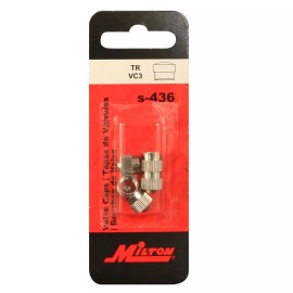 Milton (0725.) Tire Valve Dome Caps (5 Pack) - Solid Brass Nickel Plated Milton s-436
