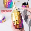 Rainbow Bathroom Accessory Set, Colorful/Gold Mosaic Ceramic Bathroom Accessories Sets