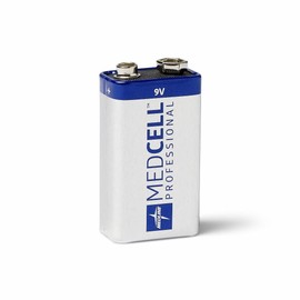 Medline MedCell Professional Alkaline Battery 9V, 5 Year Shelf Life, Case of 72