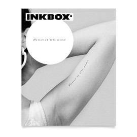 Inkbox Temporary Tattoos, Semi-Permanent Tattoo, One Premium Easy Long Lasting, Waterproof Temp Tattoo with For Now Ink - Lasts 1-2 Weeks, Aimer, 5 x 2 in
