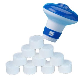 SUDS-ONLINE 20g Chlorine Tablets with Dispenser Hot Tub Swimming Pool Spa tubs suds online (20 Tablets with Dispenser)