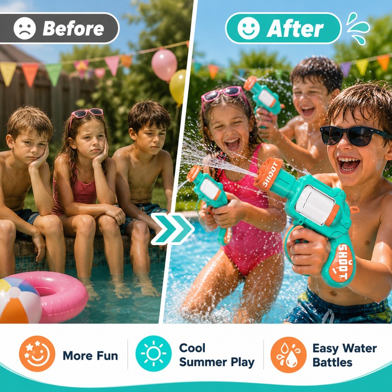 Mini Water Blaster Toy for Summer Games – Compact Easy-Fill