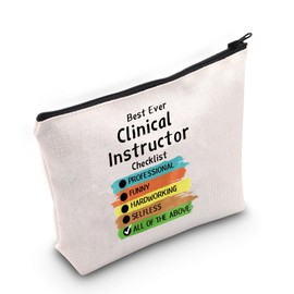 Clinical Instructor Gift Best Ever Clinical Instructor Checklist Cosmetic Bag Clinical Advisor Gift (Best Ever Clinical CA Bag)