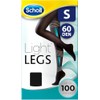 Scholl Light Legs Compression Tights for Women 60 Denier, Black,
