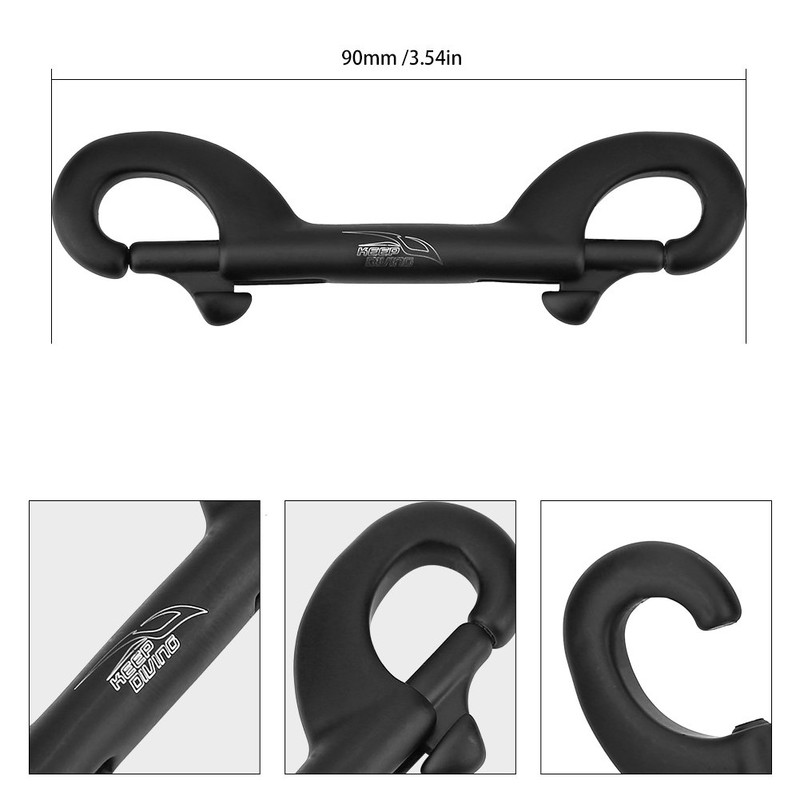 Tbest Durable Stainless Steel Scuba Diving Hook Double Ended Clip