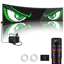 Vanesa 52.36 * 7.56 Inch Led Eyes for Truck and Car Windshield, Devil Eyes Light for Windshield, Flexible Led Demon Eyes for Semi Truck