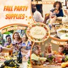 50 PCS Thanksgiving Oval Paper Plates Disposable, Fall Paper Plates,