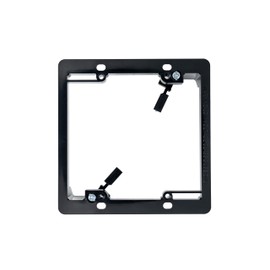 ChaosssCo Dual 2 Gang Low Voltage Mounting Bracket Box Multi-Purpose Drywall Wall Plate (1 Pack, Black)