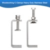 Awclub 2 Pack 304 Stainless Steel C Clamps with 100mm/3.94"