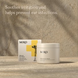 Manuka Dog Ear Cleaner Wipes - Otic Cleanser for Dogs to Stop Ear Itching, and Infections with Aloe and Manuka Honey - 50 Count