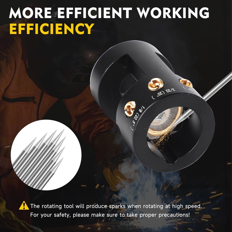 CNSPEED TIG Tungsten Electrode Sharpener Head Tool, Tungsten Grinder for