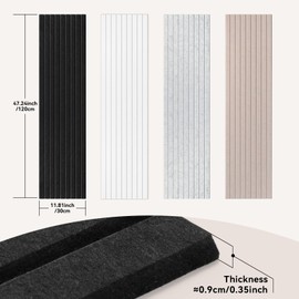 CINDALOG Self-Adhesive Acoustic Panels, 10 Pack Large Soundproof Wall Panel, High Density Sound Proof Panels, Decorative Absorbing Acoustic Treatment for Home Studio Office (Silver Grey)