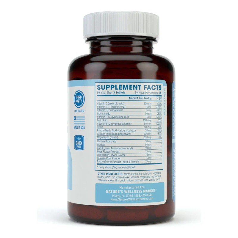 Vitamin B Complex Alivio Estrés Natures Wellness