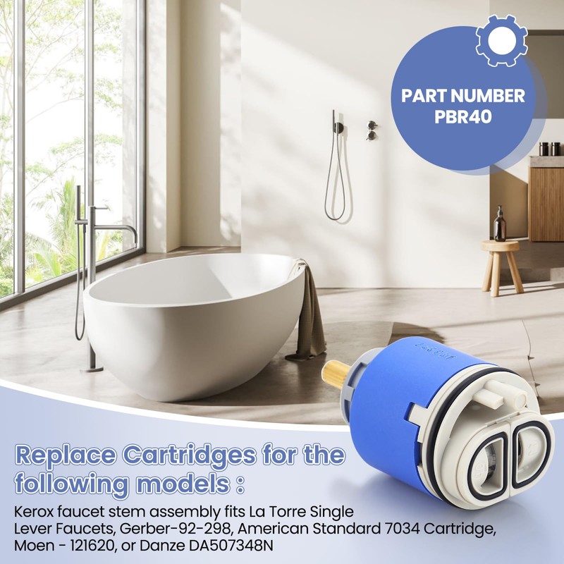 Kerox PBR 40 Faucet Cartridge, Cartridge Replacement Compatible with La