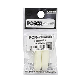 Faber-Castell uni-ball 181390 Replacement Tip for Uni POSCA Marker with Wide Bullet Tip, Set of 2, White