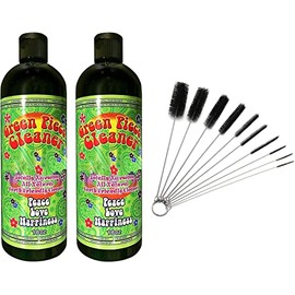 Pro Products Green Piece® 2 bottles of the 16 oz Green Piece Cleaner with 5 piece glass tube cleaner and 10 piece glass tube cleaner (2 Glass Cleaners with 10 Nylon Tube Cleaners)