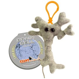 Giant Microbes Plush Keychain: Brain Cell / Brain Cell (Neuron), black
