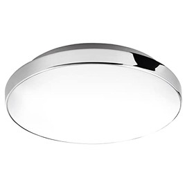 BRILONER Leuchten 3351-016 LED Ceiling Light Bathroom Lamp IP44 13 Watt 1,200 Lumen 4,000 Kelvin White Chrome Diameter 28.5 cm White / Chrome