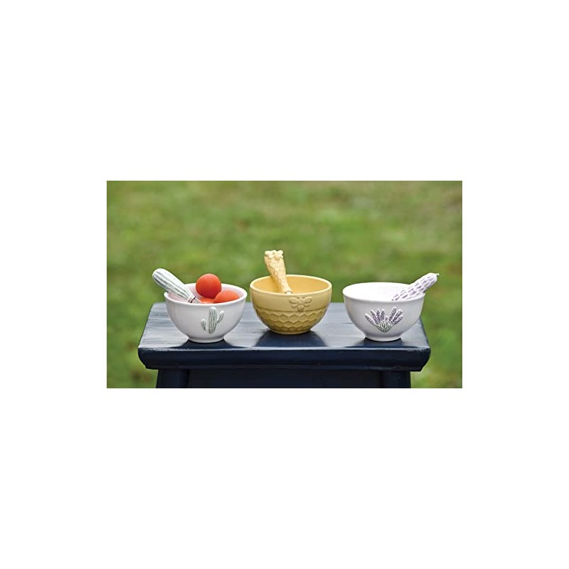 October Hill Boston International Embossed Stoneware Bowl and Spreader, 2-Piece
