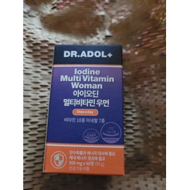 Doctor Adol 1+1 Dr. Adol Iodine Multivitamin Women 60 tablets, 30-day supply, iodine, folic acid, 12 types of organic fruits / 1+1 닥터아돌 아이오딘 멀티비타민 우먼 60정 30일분 요오드 엽산 12종 유기농과일