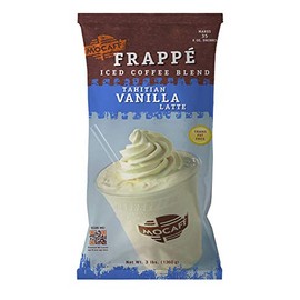 MOCAFE Frappe Tahitian Vanilla Latte Ice Blended Coffee, 3-Pound Bag Instant Frappe Mix, Coffee House Style Blended Drink Used in Coffee Shops